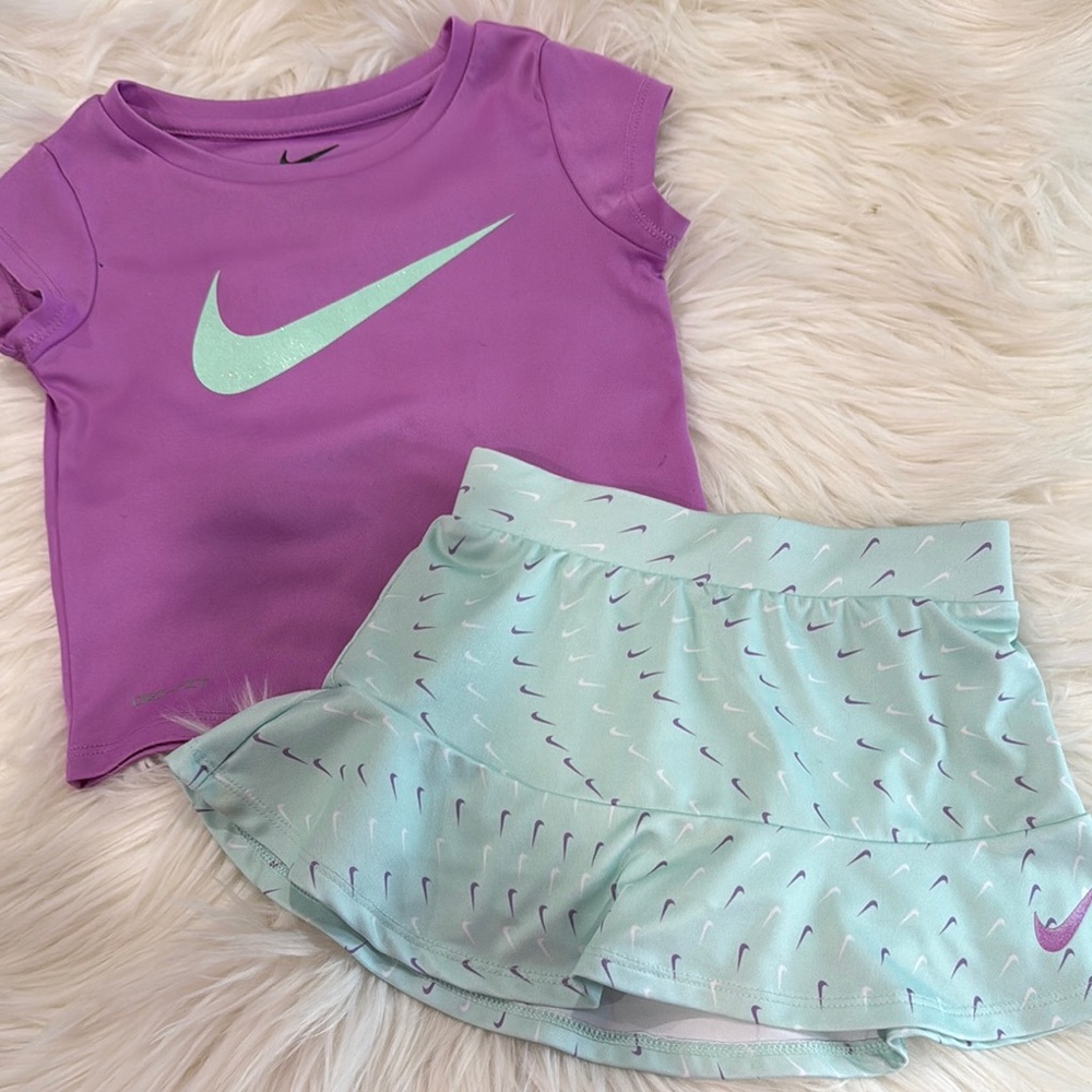 Nike Lavender and Mint Toddler Skort Set